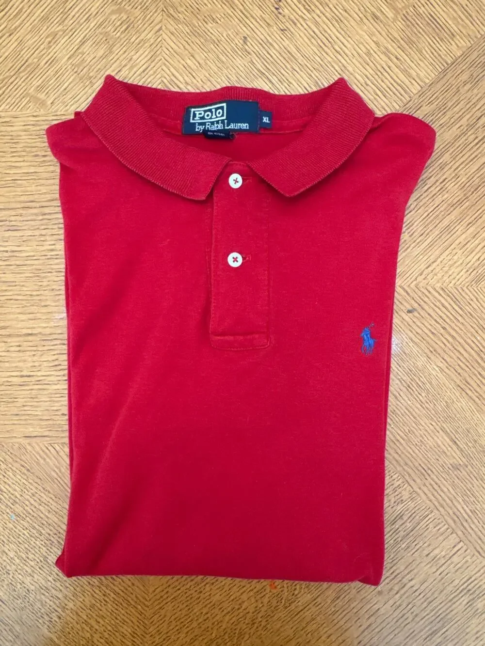 Polo Ralph Lauren Mens Long Sleeve Polo Casual Preppy Shirt XL Red